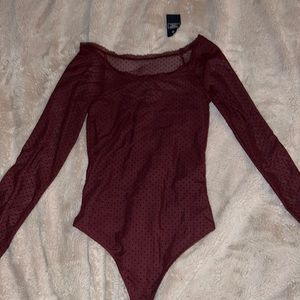 Maroon body suit